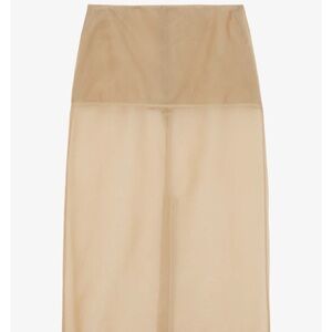The Frankie Shop - Peri Sheer Midi Skirt in tan